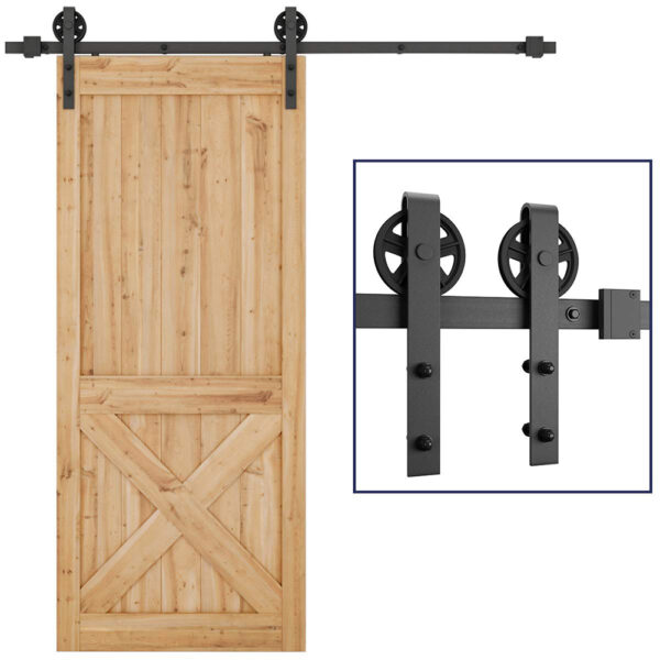 L type sliding barn door roller kit
